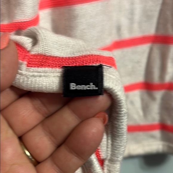 Bench Women’s Striped Open-Front Cardigan, size large cap sleeve - Picture 4 of 5